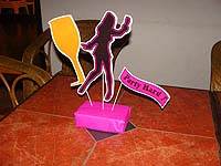 Pink dancing neon theme centerpiece